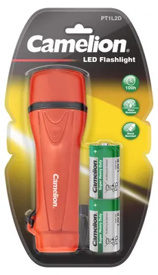 Productafbeelding van CAMELION PT1L2D-2R20PBP, LED-zaklamp met rubberen behuizing