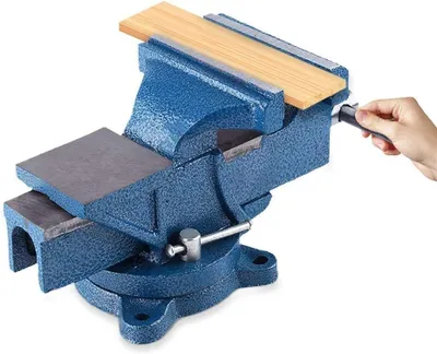 Productafbeelding van Draaibare Werkbankschroef - 6 Inch/150 mm - Gietijzer - Antislip - 12 kg