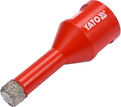 Produktbild von Yato YT-60443, Bohrer, Diamantbohrkrone, 1 cm, Stein, Granit, Keramik, Kohlenstoffstahl, Rot