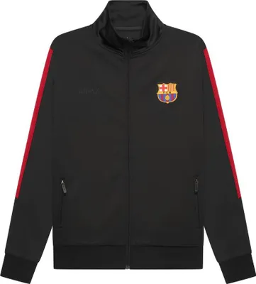 Image de Survêtement d'entraînement FC Barcelona noir pour adultes - Taille XXL - Survêtement d'entraînement Barca noir pour hommes - Produit officiel