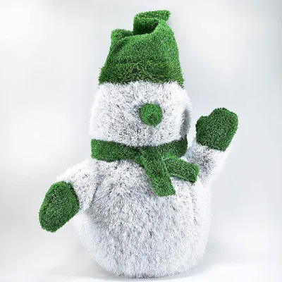 Image de AniPlants, Figurine d'herbe, "Bonhomme de neige", Décoration de jardin, 60cm