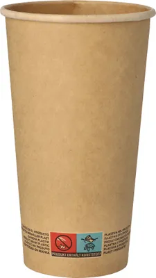 Produktbild von PAPSTAR Papp-Trinkbecher "pure" 0,5 l braun 50 Stück