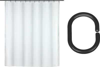 Produktbild von Schöner Wohnen Polyester Duschvorhang Saoba Weiß Duschen Sichtschutz Badezimmer