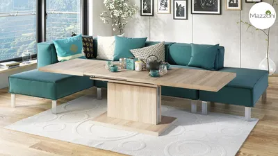 Produktbild von Design Couchtisch Tisch Aston stufenlos höhenverstellbar ausziehbar 120 bis 200cm Esstisch