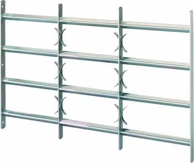 Produktbild von Alberts 553647 Fenstergitter Amsterdam Style, galvanisch blau verzinkt, 600 x 500-650 mm