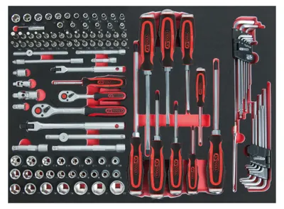 Immagine prodotto di KS TOOLS Set di chiavi a bussola 1/4"+3/8" SCS, 118 pezzi con inserto sistema 1/1 ( 711.0118 )