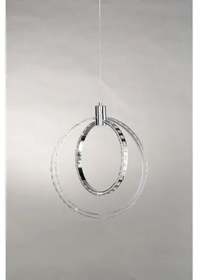 Imagen del producto de Wofi LED Pendelleuchte Charme Chrom Ø40cm 21,6W 1512lm warmweiß 3000K dimmbar