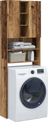 Produktbild von "im Angebot" Waschmaschinenschrank Altholz-Optik 64x25,5x190 cm - Badezimmerschränke CC24269