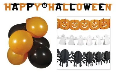 Produktbild von Schauriges Halloween Hängedeko Set 14-teilig
