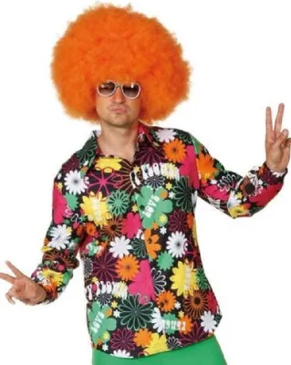 Produktbild von O7330-44-46 Hippie Hemd Hippyhemd Partyhemd Discohemd Gr.44-46