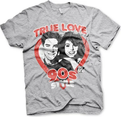 Produktbild von Saved By The Bell - True Love 90s Style T-Shirt - XX-Large - Heather-Grey