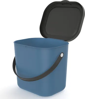 Zdjęcie produktu dla ROTHO Albula kosz na śmieci 6 litrów 23,5x20x20,8 cm horyzont niebieski