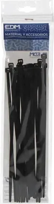 Produktbild von Edm Kabelbinder 4.8x200 Mm 25 Einheiten Schwarz  Schwarz One Size