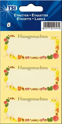 Produktbild von 9 Etiketten / Aufkleber "Hausgemachtes"  / 3 Blatt