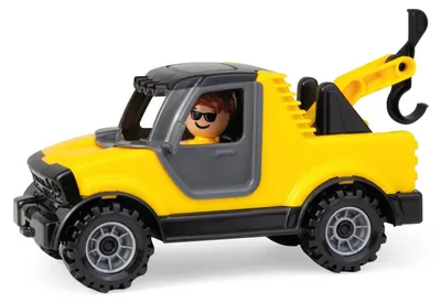 Produktbild von Abschleppwagen Spielzeugauto Spielzeugabschlepper - 20 cm - Mit Spielfigur und Abschlepphaken