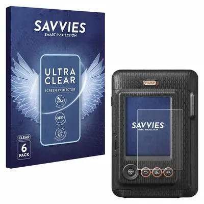 Produktbild von 6x Für Fujifilm Instax Mini LiPlay Schutzfolie Savvies Displayschutz Display Schutz Folie Klar Transparent