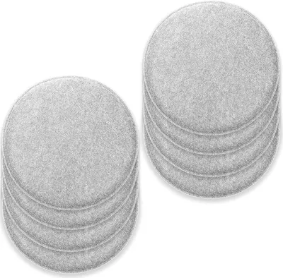 Produktbild von RUBBERNECK Auflagekissen Rutschfeste Filz Sitzkissen rund, 8er Set Stuhlkissen mit Antirutsch-Noppen, waschbar bei 30°, hellgrau