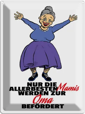 Produktbild von vianmo Blechschild 40x30 cm Mamis werden zur Oma Spruch Zitat