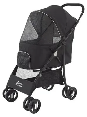 Imagen del producto de Carrito de paseo plegable para mascotas y niños, color