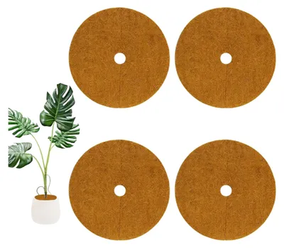 Produktbild von Winterschutz für Pflanzen, 4 Stück 20 cm Kokosmatten, natürlicher Frostschutz für Topfpflanzen, Pflanzenschutz und Verdunstungsschutz, geeignet für Garten und Balkon