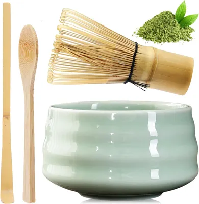 Produktbild von Matcha Set - Matcha - Matcha Klopper - Matcha Starterkit - Matcha Schneebesen - Matcha Schale - Matcha Tee Set