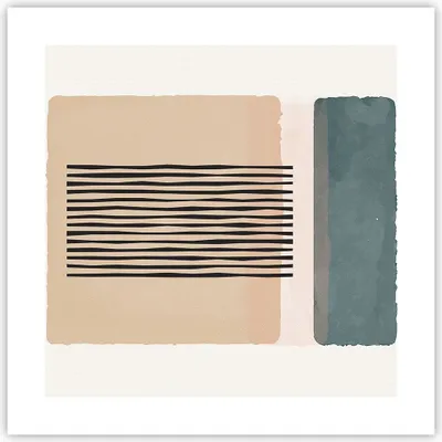 Produktbild von Poster - Poster ohne Rahmen - Abstraktion Grafik Linien - 40x40 cm - Wand Bild - Wanddeko - Wandbilder - Kunstposter - Wandposter - Bilder - Kunstdruck - Wanddekoration - Wandbild - P2XAC40x40-5034