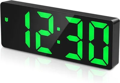 Immagine prodotto di Orologio da notte digitale con cavo – Orologio da notte a LED – Camera da letto – Orologio da tavolo – Sveglia – Orologio da comodino con cavo di alimentazione