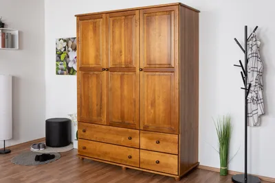 Produktbild von Schlafzimmer- Kleiderschrank Kiefer Vollholz massiv