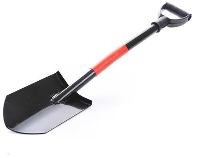 Produktbild von Unyqoos® Spitzspaten – robuster Garten-Spaten mit spitzem Stahlblatt und ergonomischem Kunststoffgriff, ideal für harte Böden