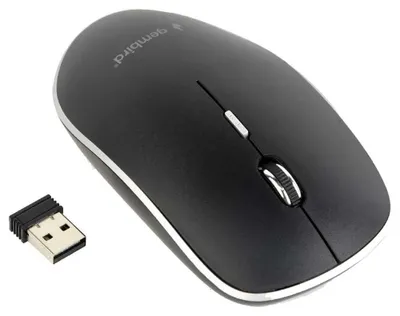 Produktbild von Gembird MUSW-4BS-01, Beidhändig, Optisch, RF Wireless, 1600 DPI, Schwarz