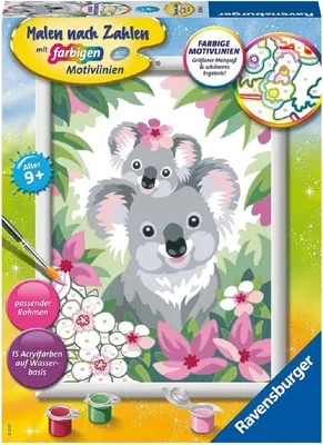 Produktbild von Ravensburger Malen nach Zahlen 28984 - Süße Koalas – Kinder ab 9 Jahren