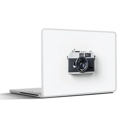 Produktbild von MuchoWow® Laptop Aufkleber Sticker Cover Kamera - Vintage - Weiß 40x30 cm - Laptop Dekoration - Selbstklebend