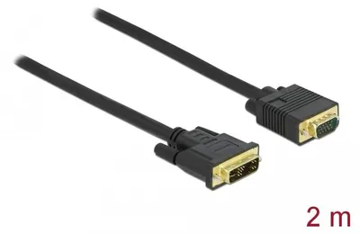 Obrázok produktu pre DeLOCK 86749, 2 m, DVI, VGA (D-Sub), Samec, Samec, Priamy