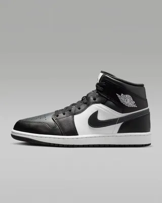 Produktbild von NIKE AIR JORDAN 1 MID Herren Schwarz Sneakers Sportschuhe Leder (DQ8426-010)