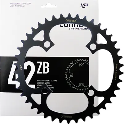 Produktbild von Connex Kettenblatt E-Bike Bosch Shimano Yamaha Brose 42 Zähne schwarz 104mm