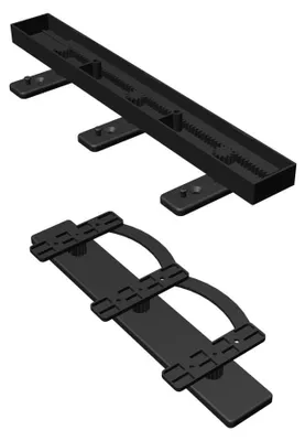 Produktbild von Neuhofer Montageset Raumtrenner 39 x 19 cm schwarz