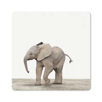Produktbild von MuchoWow® Mauspad Mousepad Baby-Elefant - Tiere - Kinder - Mädchen - Jungen 30x30 cm - Mousepads - Maus Mat - Pad - Mausunterlage - Gaming