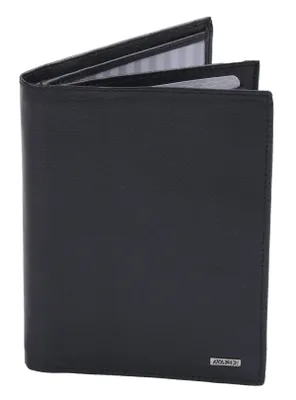 Produktbild von Große Brieftasche aus Leder – Kartenetui & Dokumentenmappe schwarz