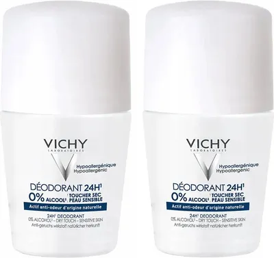 Produktbild von Vichy Dry Touch Sensitive Skin 2 x 50 ml Roll-on-Deodorant