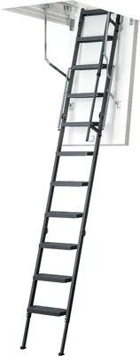 Produktbild von Dolle Bodentreppe clickFIX® comfort 3-teilig bis 244-264cm Raumhöhe mit U-Wert 0,49 Deckenöffnung 140x70cm