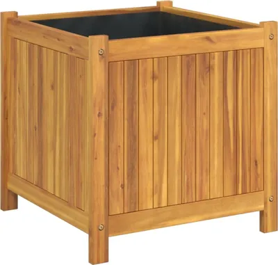 Immagine prodotto di Fioriera con inserto 50x50x50 cm in legno massiccio di acacia