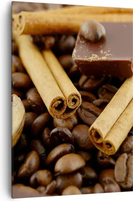 Produktbild von Bild auf Leinwand - Leinwandbild - Einteilig - Gerösteter Kaffee Aroma Schokolade - 70x100cm - Wand Bild - Wandbilder - Leinwanddruck - Wanddekoration - Leinwand bilder - Wandbild - PA70x100-0394