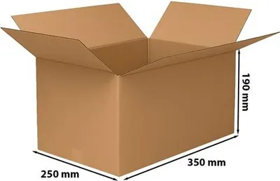 Zdjęcie produktu dla Karton Klapowy Pudełko Kartonowe 350x250x190mm zewnętrznyEB580