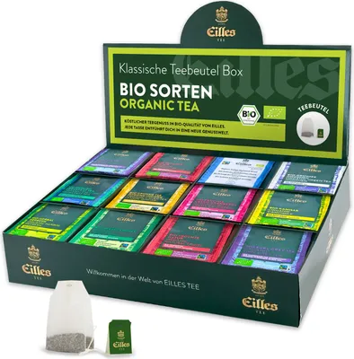 Produktbild von ORGANIC Mischbox mit 12 Sorten EILLES Teebeutel