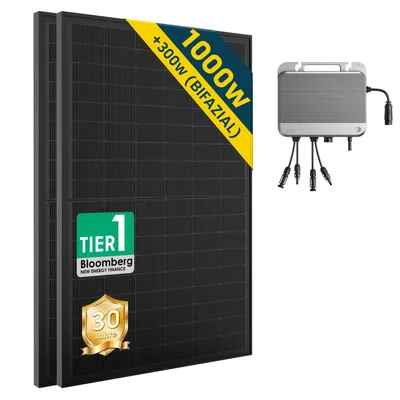 Produktbild von ALLDREI 1000W Balkonkraftwerk komplettset mit 800 Wechselrichter Solaranlage