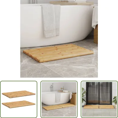 Produktbild von The Living Store Badematten 2 Stk. 70x50 cm Bambus