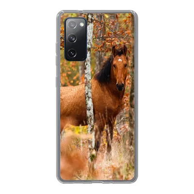 Produktbild von MuchoWow® Handyhülle Schutzhülle Hülle für Samsung Galaxy S20 FE Pferd - Wald - Braun Silikon Softcase Handy Hülle - Abdeckung