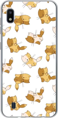 Produktbild von MuchoWow® Handyhülle Schutzhülle Hülle für Telefoonhoesje Samsung Galaxy A10 Muster - Katze - Kätzchen - Jungen - Mädchen - Kinder - Kind Silikon Softcase Handy Hülle - Schutzhülle