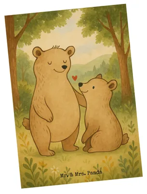 Produktbild von Mr. & Mrs. Panda einzelkarte Bär Großer Bruder Design - Weiß - Geschenk, Postkarten, Grußkarte, Bären, Kunstkarten, bildkarte, Geschwister, Ansichtskarten, Muttertag