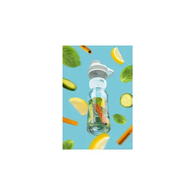 Productafbeelding van Drinkfles 530 ml, Watter Bottle, ideaal voor sport, werk, school en reizen. Kleur: grijs